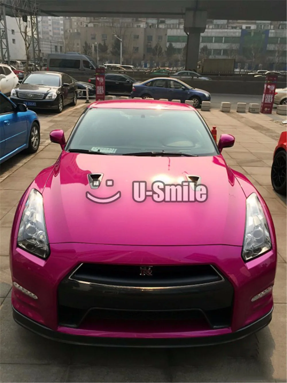 Best Quality Rose Red Glossy Candy Wrap Film Bubble Free For Car Wrapping |