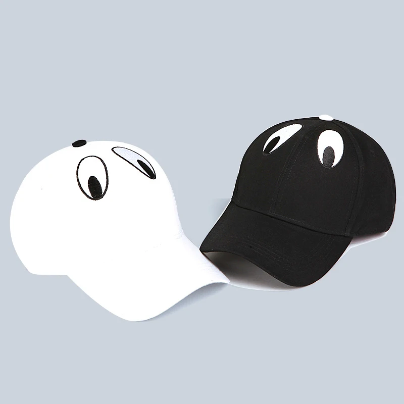 2017 Новый Большой Глаз мультфильм вышивка бейсболки гольф cap SNAPBACK пара бент шляпа