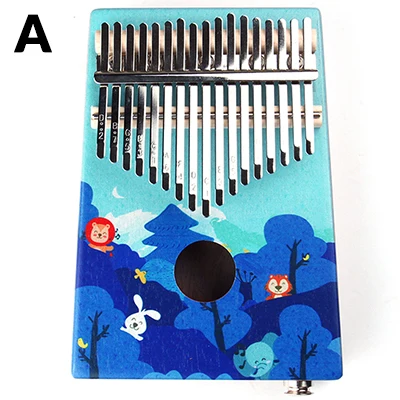 A Фортепиано с 17 клавишами Kalimba, высокое качество, дерево, красное дерево, корпус, большой палец, фортепиано, музыкальный инструмент, калимба, аксессуары с аудио входом - Цвет: A