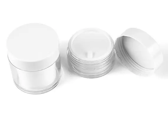 12pcs/Lot 20g/30g/50g High Quality Plastic Cream Jar Acrylic Double Wall Refillable Facial Packaging Cosmetic Container | Красота и