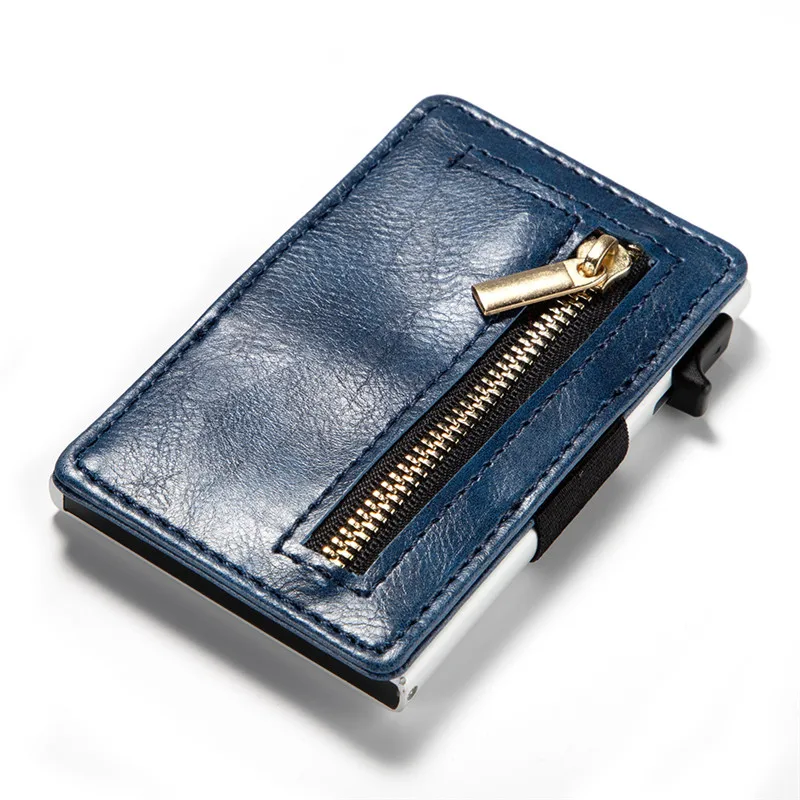 ZOVYVOL  2019 New Arrival Credit Card Holder Business PU Leather Carbon Fiber Black Card Wallet Card Case RFID Blocking Purses