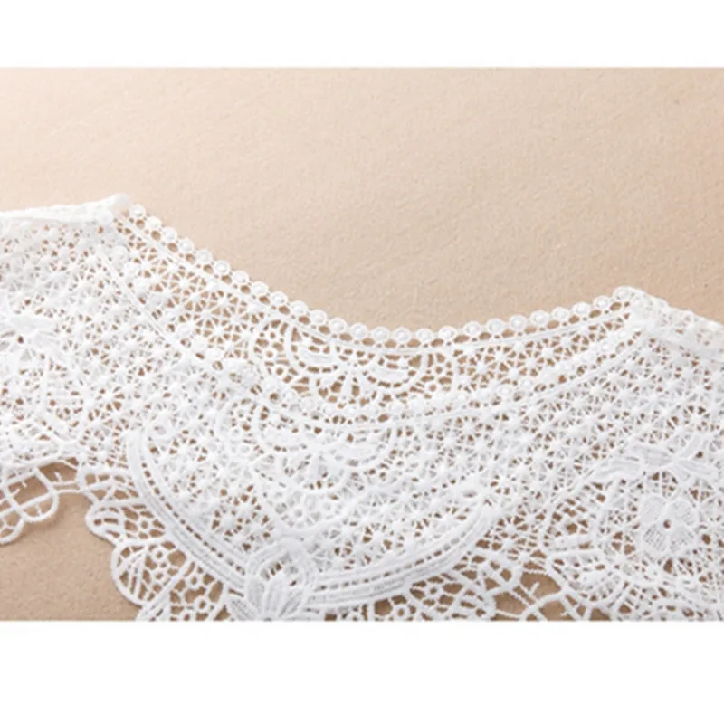 New Knitted lace collar hollowed out neck jacket strapless small condole shawl vest fabric CR1583|Кружево| |