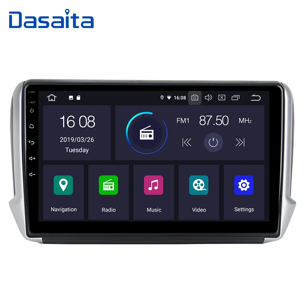 Android 10 0 автомобильный TDA7850 для Peugeot 2008 208 2012 2013 2014 2015 2016 2017 GPS 16G ROM Авторадио 1 Din 2 &quotIPS