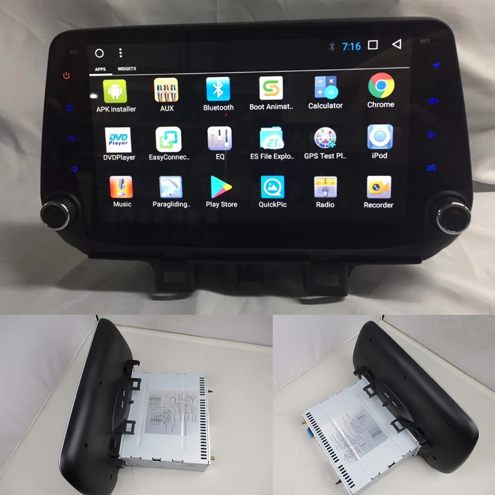 Android 7 1 Автомобильный мультимедийный стерео радио GPS для Hyundai Santa Fe 2018 2019