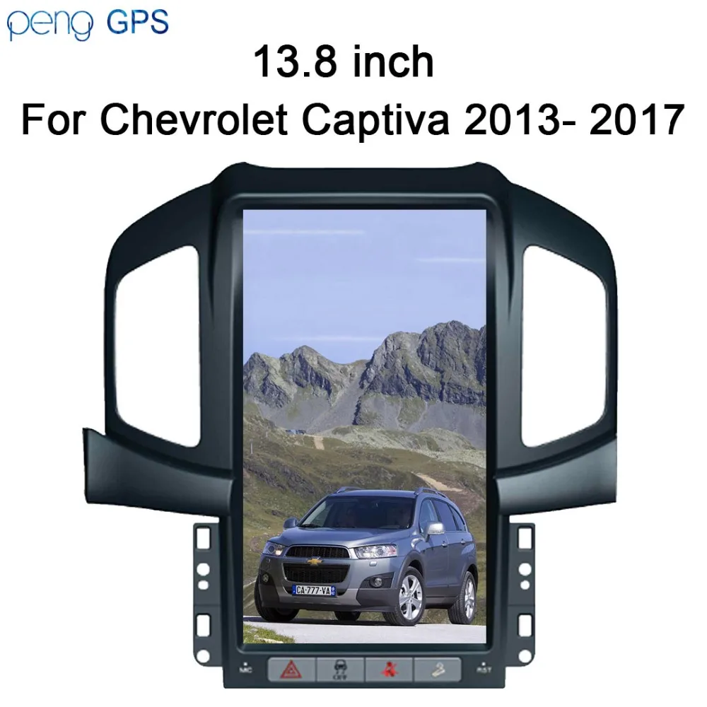 Головное устройство в стиле Tesla с IPS экраном 13 8 дюйма Android 1 4 ГБ 64 радио GPS для Chevrolet