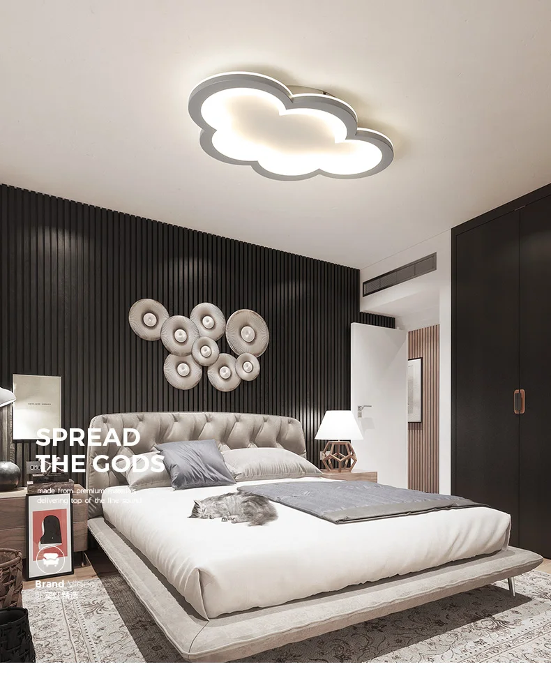 Детская спальня романтическое простое облако фотолампы теплые современные