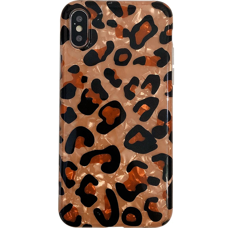 Силиконовый чехол Crispyfish с коричневым леопардовым принтом для iphone 6 6s 7 8 Plus
