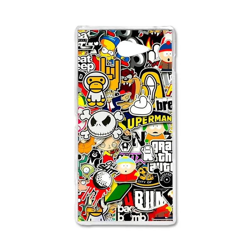 Силиконовый чехол для телефона, чехол для sony Xperia M2 D2302 S50H D2303 D2305 D2306, двойной чехол из ТПУ с милыми животными