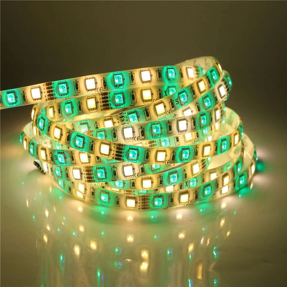Супер яркий 5 м SMD5050 RGBW / RGBWW светодиодный светильник 12 в 60 светодиодов/м 300