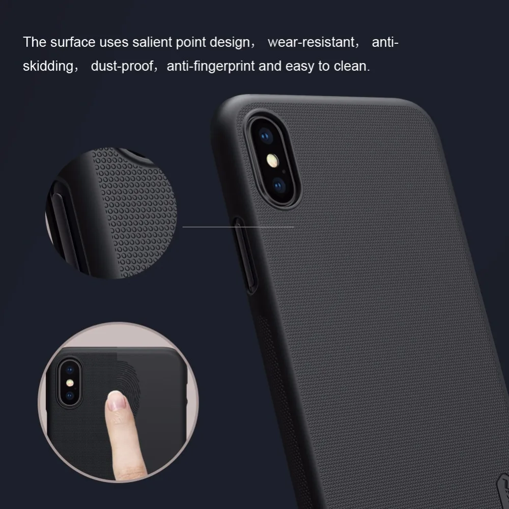 5 8 ''крышка корпуса ля iphone x Nillkin матовый ПК твердый пластиковый чехол на