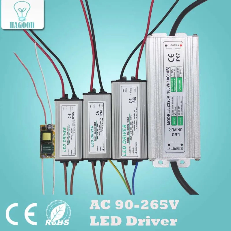 10 100W DC25 38V IP67 Водонепроницаемый светодиодный драйвер освещение Трансформатор