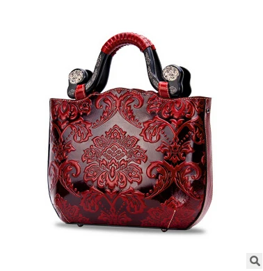 Женская сумка из воловьей кожи BETHD винтажная модная с принтом цветов и воска 2019 |