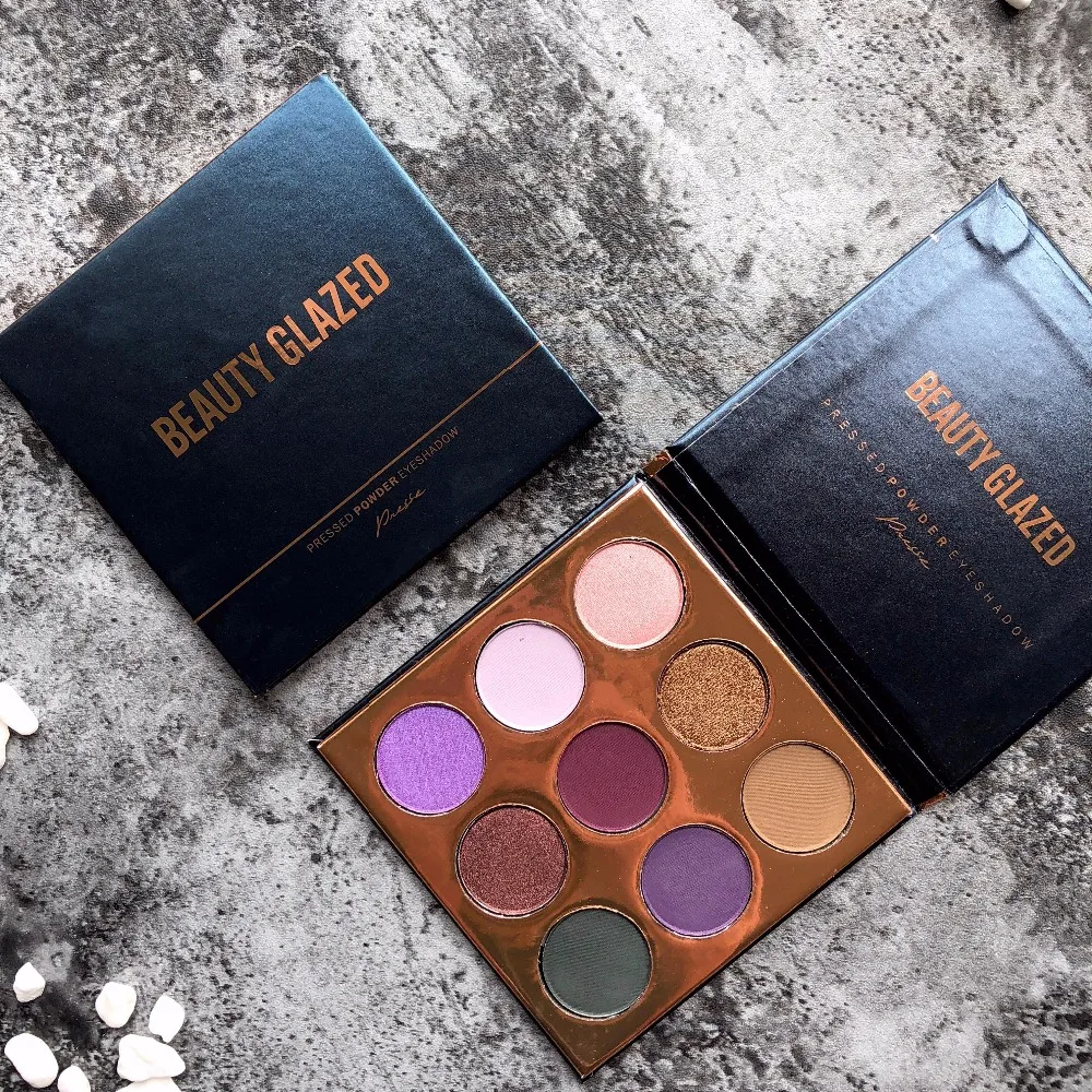 Красота глазированные 9 Цвета матовый Shimmer долговечностью Фиолетовый Цвет