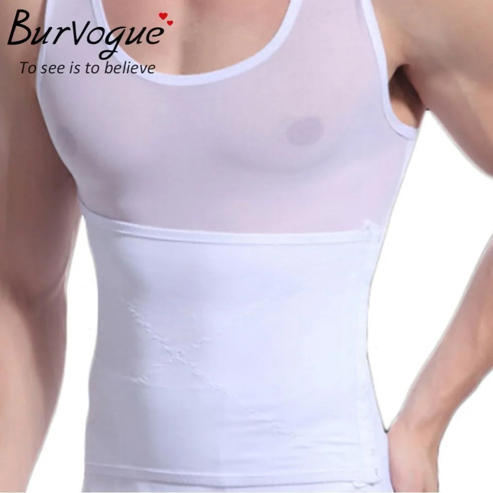 Burvogue Для мужчин для похудения Body Shaper жилет для талии Cincher для живота Управление для похудения живота Формирователь тонкое нижнее белье корсет Корректирующее белье