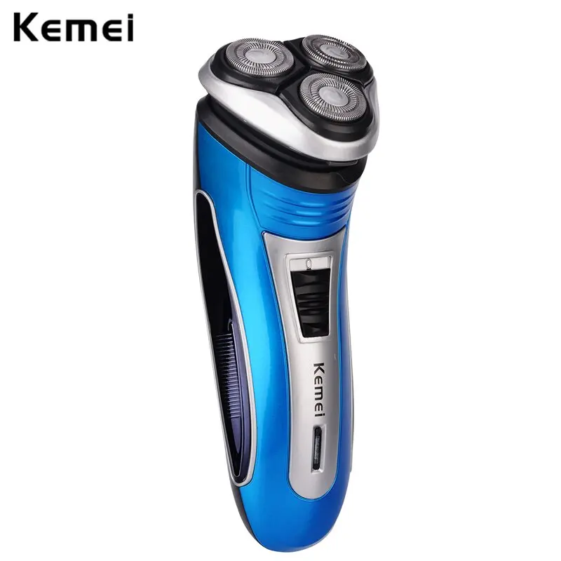 Only Blue Shaver 3D плавающая головка перезаряжаемая электробритва с тройным лезвием Barbeador для мужчин триммер для бороды Триммер для лица ушей Триммер для носа машинка для стрижки волос тример - Цвет: Only Blue Shaver