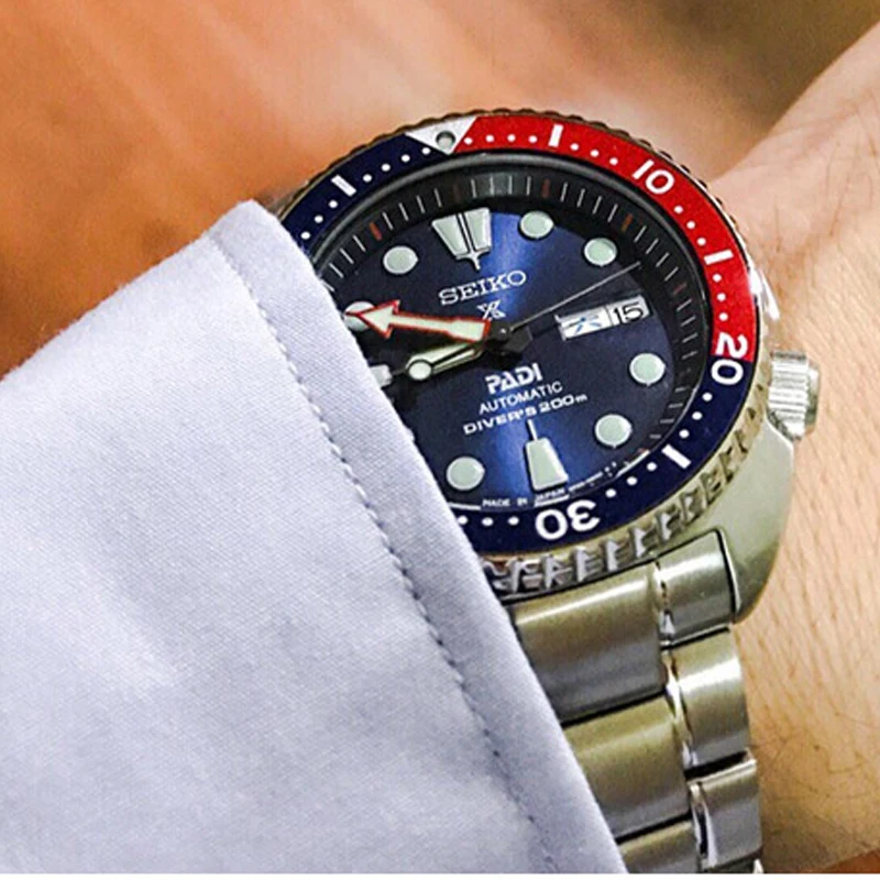 100% оригинальные мужские часы Seiko автоматические механические наручные 10 бар