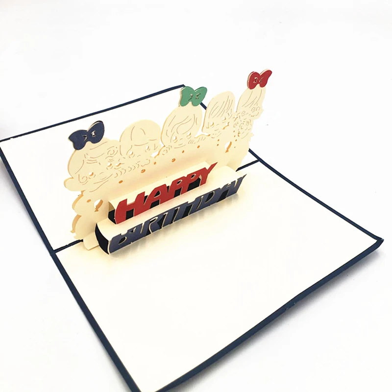 10 шт. ручной работы 3D всплывающие открытки бумага поздравительная карта kirigami