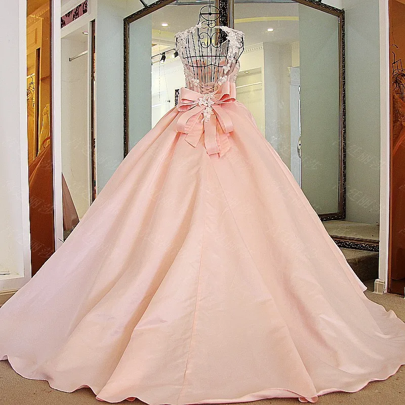 Vestido de festa длинное бальное платье розовые платья для выпускного аппликация