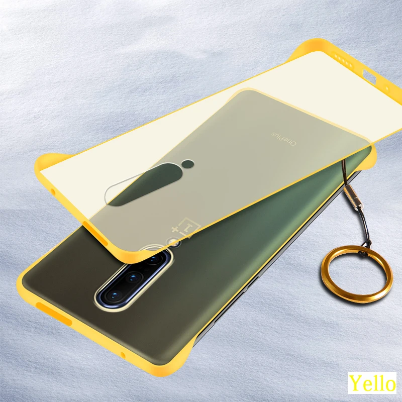 Цвет: желтый Для Oneplus 7 Pro Чехол безрамный Бампер Ультра тонкая прозрачная задняя крышка для Oneplus 7 Pro Телефон с противоударной защитой чехол - Цвет: Цвет: желтый
