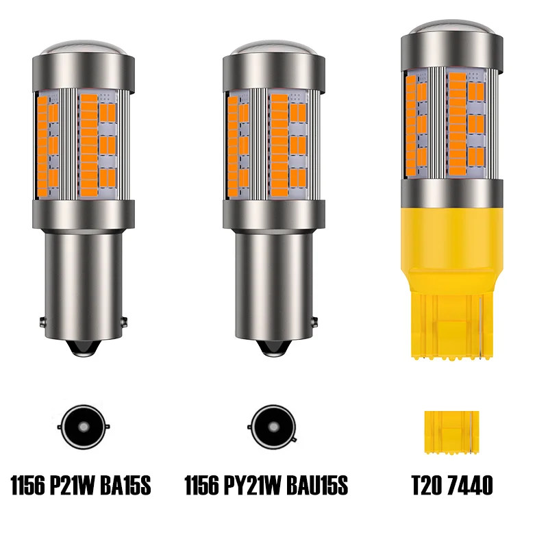 1 шт. T20 LED 7440 W21W 4014 105SMD Canbus No Hyperflash 1156 BA15S P21W LED PY21W BAU15S LED лампа для заднего сигнала поворота