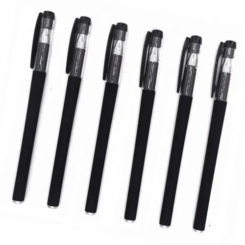 6 PCS Black 6 шт./компл. офисная гелевая ручка 0,5 мм кончик иглы цифровым пером красный/синий/черный пополнения чернил стержень для школьные канцелярские принадлежности - Цвет: 6 PCS Black