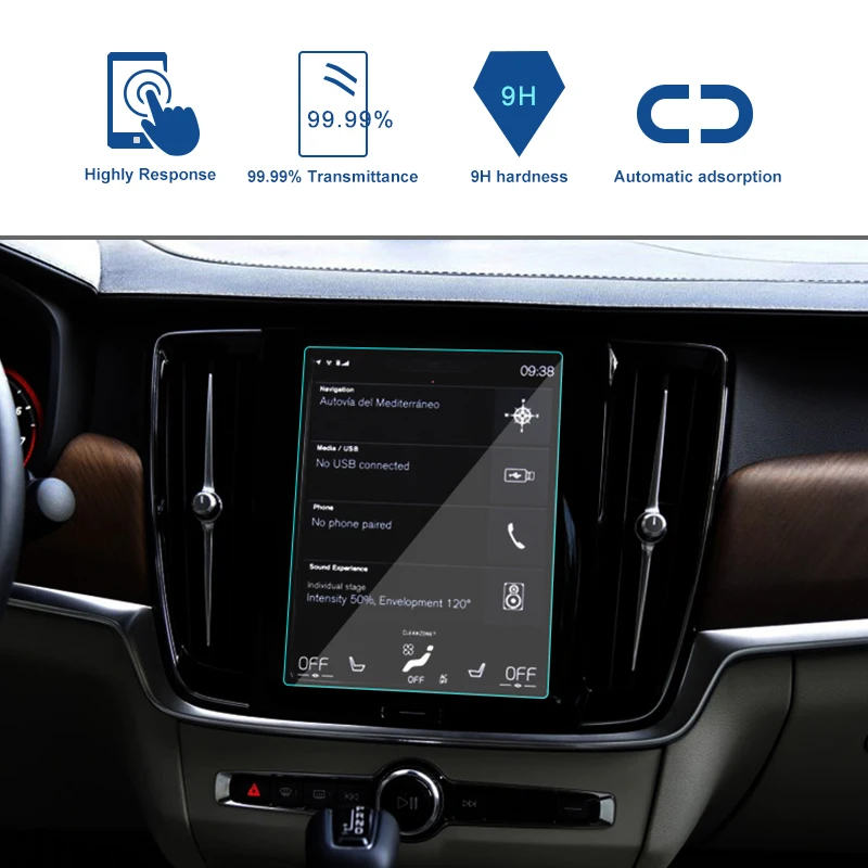 Для Volvo V90 XC90 S90 XC60 2018 2019 автомобиля GPS навигации Экран защитное закаленное Стекло