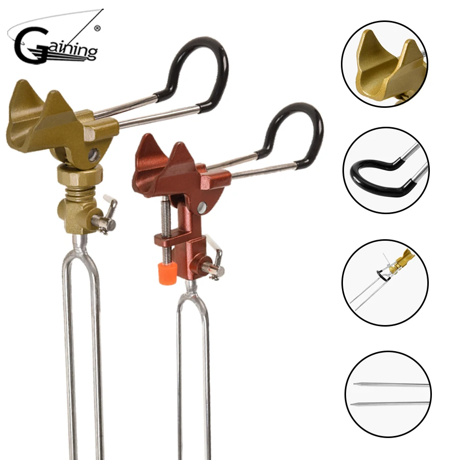 

Gaining Aluminum Alloy Bracket Fish Rod Stents Holder Fishing Pole Bracket Universal Angle Adjustable Fish Rod Holder Stand