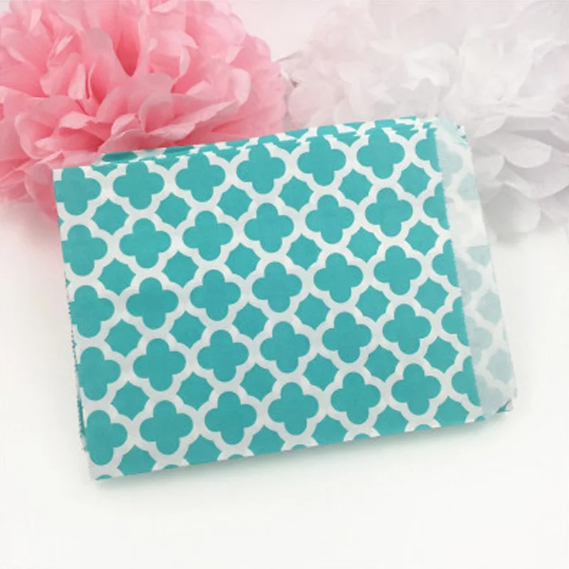 peppermint blue Цветы Пищевая упаковка сумки обертка день рождения бумажный пакет для конфет нетоксичные 25 шт./лот свадебные аксессуары для вечеринки подарок - Цвет: peppermint blue