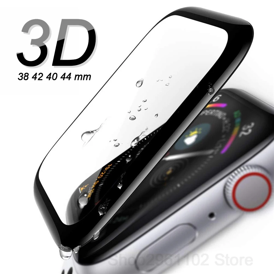 3D полное покрытие закаленное Стекло для наручных часов iwatch, ремешок для наручных часов серии 1/2/3/4 38, 42, 40, 44 мм защитная пленка Экран протектор на я смотрю