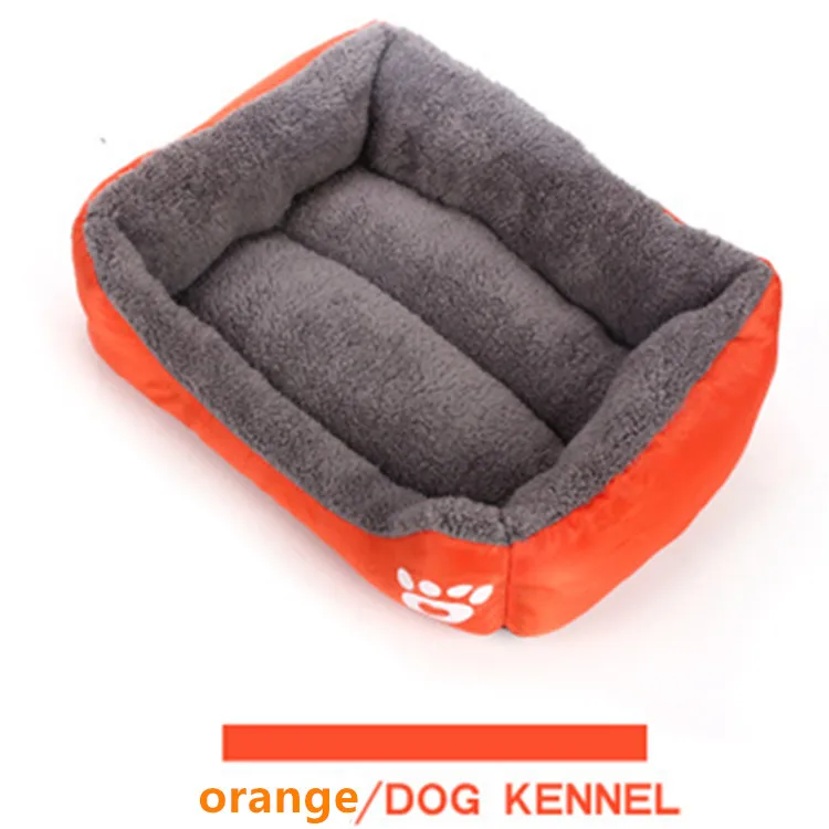 orange S-XL, 6 цветов, диван с лапой для домашних животных, кровати для собак, водонепроницаемая Мягкая флисовая теплая кровать для кошек, домик для питомцев, Прямая поставка, cama perro - Цвет: orange