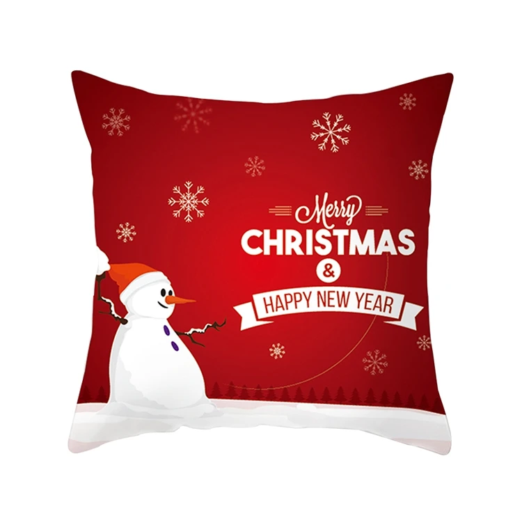 QIFU 45x45cm Elk Snowflake Santa Claus Christmas Pillowcase Christmas Decor for Home Christmas Navidad Xmas New Year