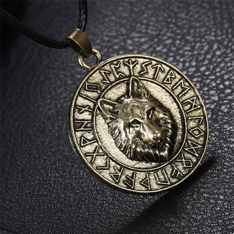Шарм Древний Круглый ожерелье-подвеска животное Power норвежский викинг Амулет