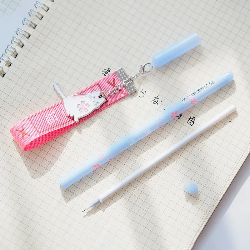 Lucky Cherry Sakura быстросохнущая гелевая ручка подпись ручка Escolar Papelaria школьные офисные принадлежности рекламный подарок