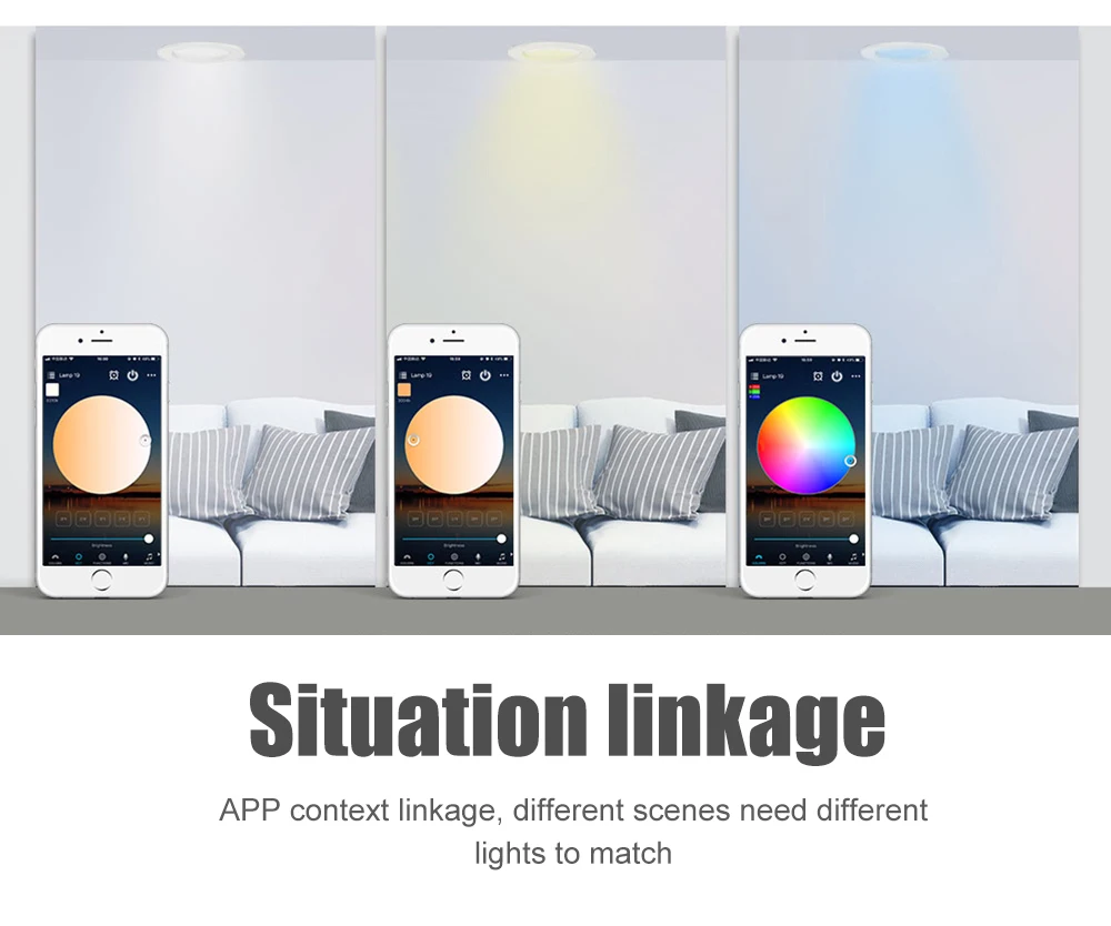 Популярный интеллектуальный светильник 4,5 Вт AC220V Bluetooth дистанционный RGB светодиодный встраиваемый светильник, умный светодиодный светильник