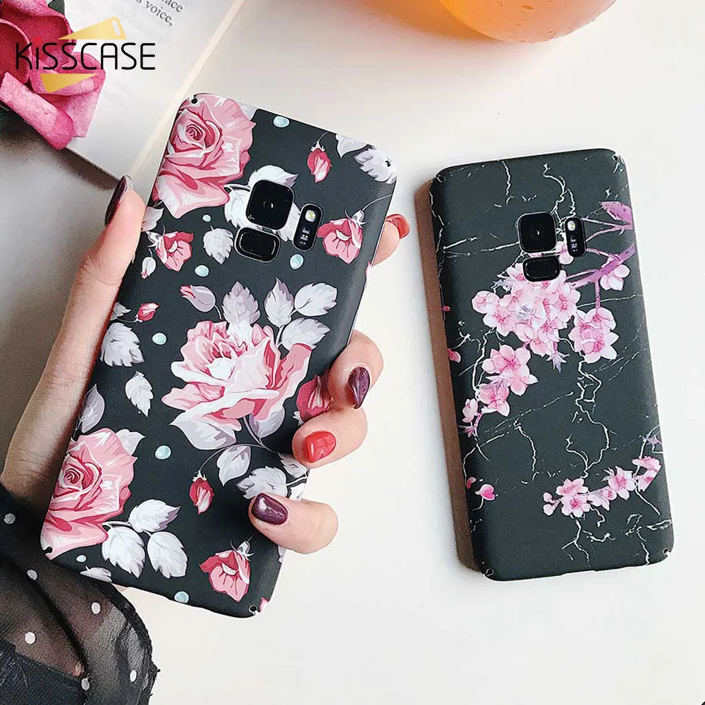 Чехол KISSCASE с цветочным узором для Samsung Galaxy S9 S8 Plus S7 Girly защитный чехол Note 9 8 edge |