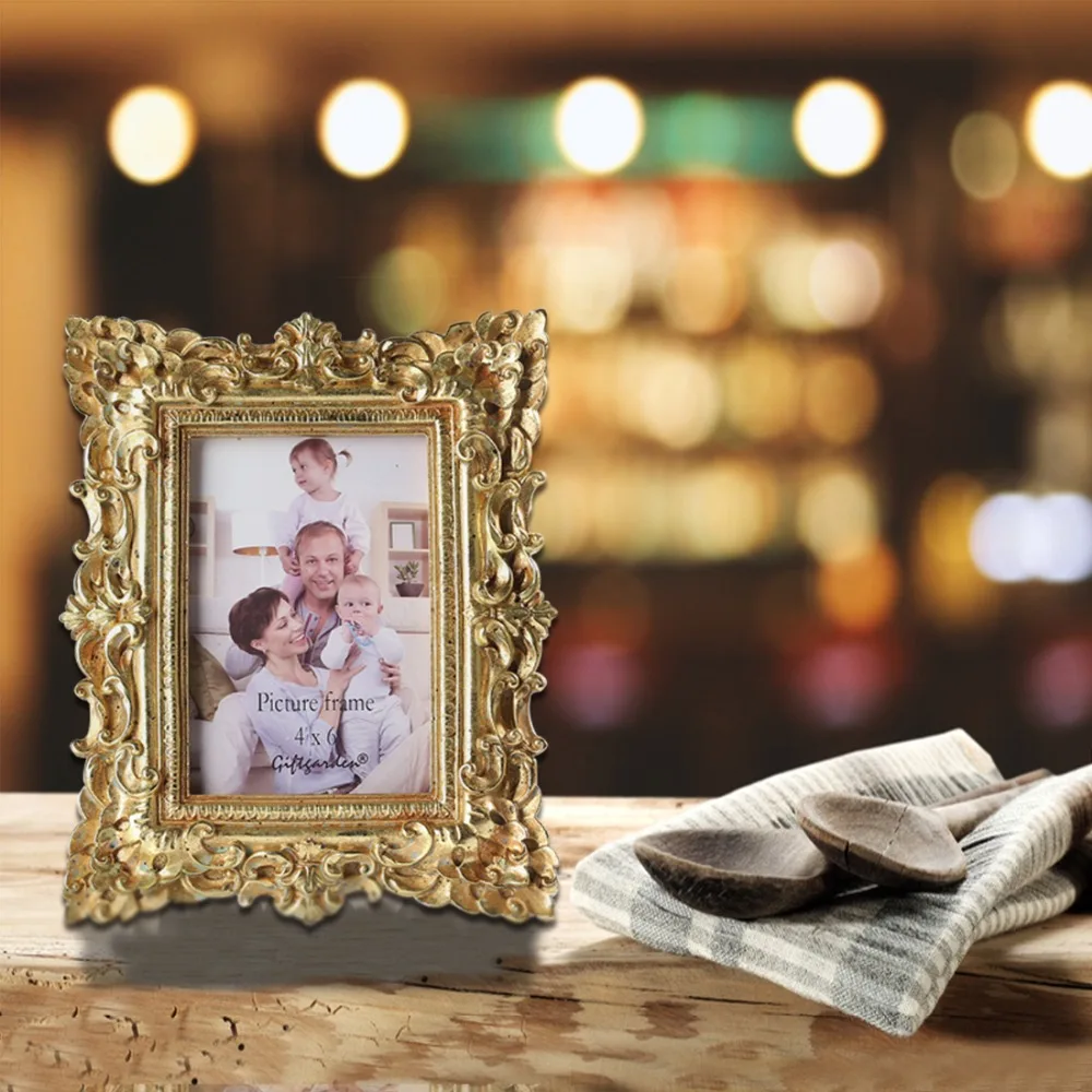 Giftgarden 4x6 винтажные фоторамки Золотая рамка для картин свадебный подарок домашний