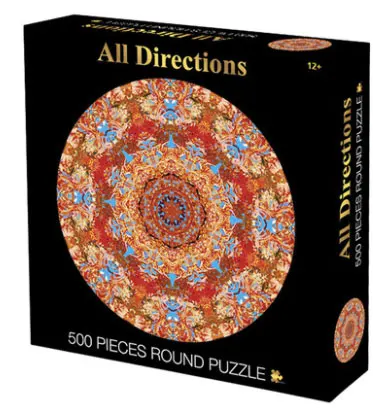 500p all directionsB Головоломки круглая бумага головоломки 1000 шт. взрослые "Антистресс" катушки живопись динозавр DIY умные детские интересная игрушка смешной подарок - Цвет: 500p all directionsB