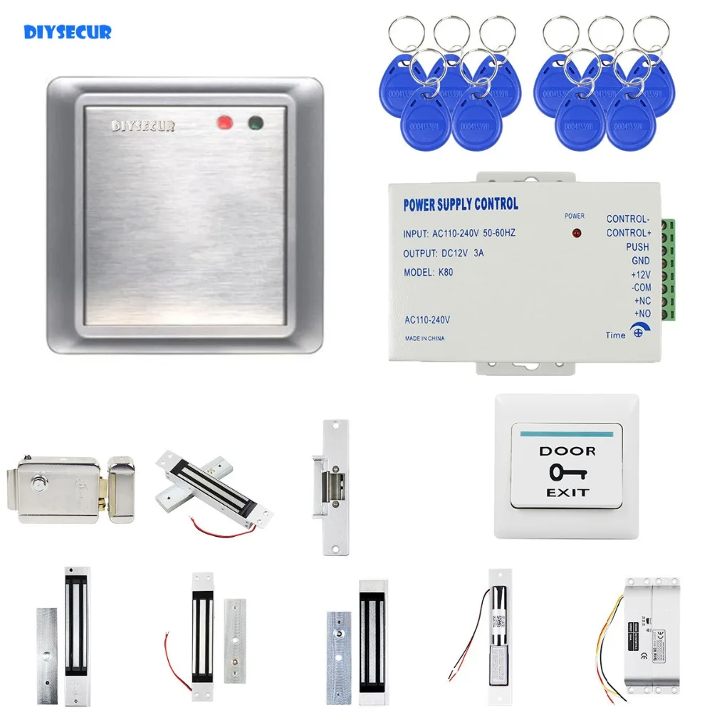 DIYSECUR 125 кГц RFID система контроля допуска к двери DIY набор с электронным магнитным
