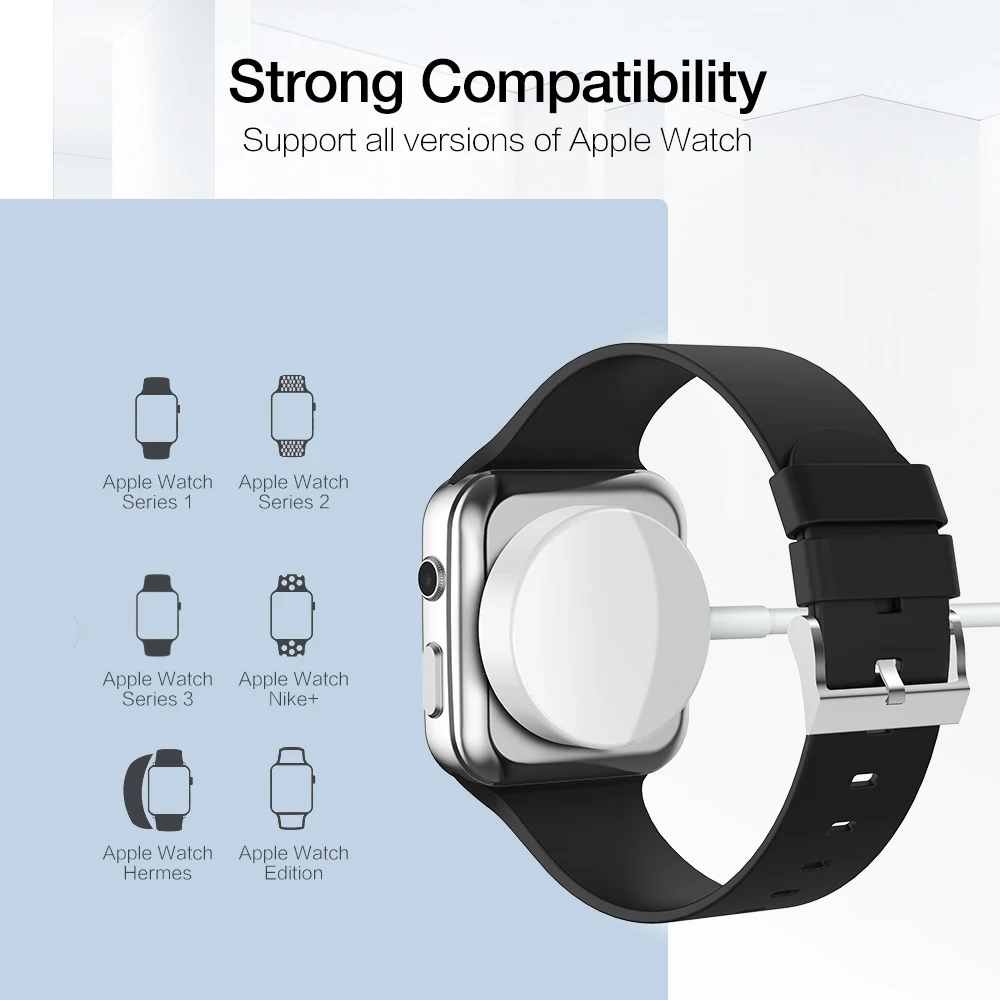 RAXFLY магнитное зарядное устройство для Apple Watch 2 3 38/42 мм Беспроводное i адаптер USB