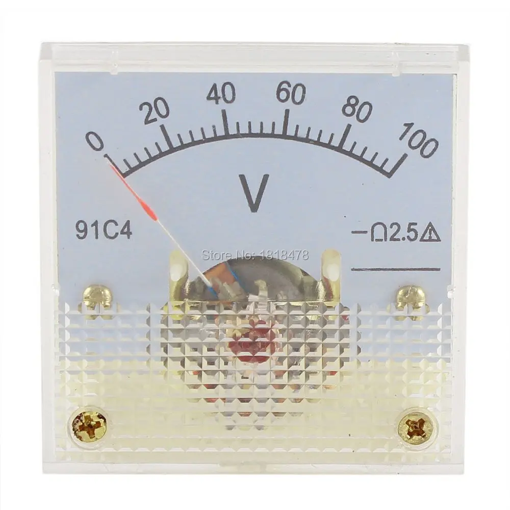 

91C4 91C4 Class 2.5 Accuracy DC 0-100V Voltage Volt Panel Meter 45*45mm