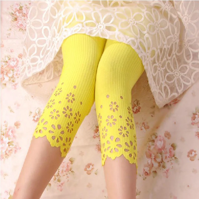 Леггинсы женские до щиколотки тонкие ажурные леггинсы для фитнеса эластичные