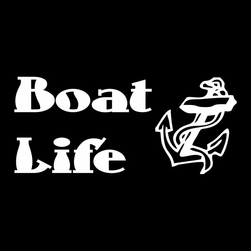 16x6.9CM Boat Life Nautical Anchor Creative Funny Window Bumper Car Sticker Auto Parts
