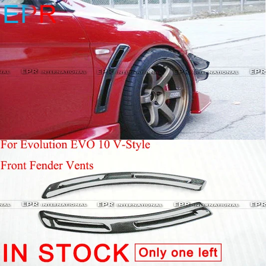 Для Evolution EVO 10 V Style углеродное волокно переднее крыло вентиляционные отверстия