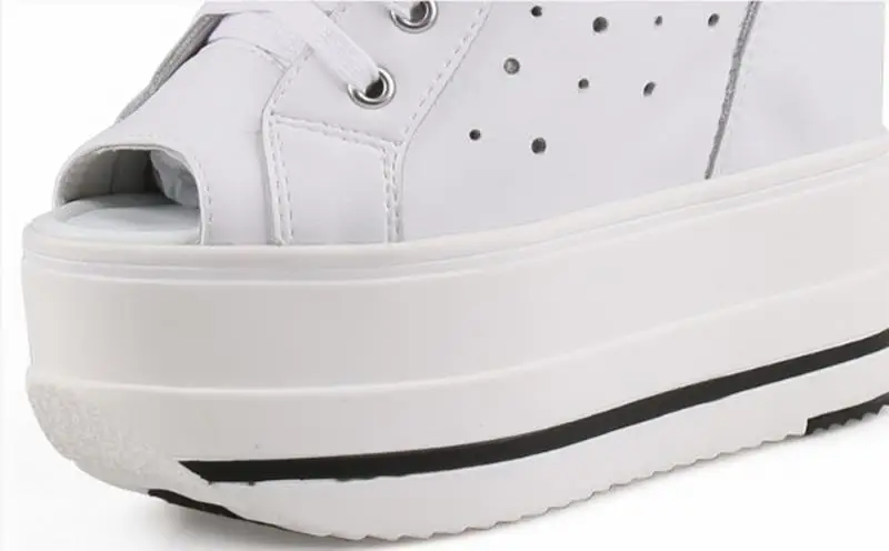 Cyabmoz/Женская обувь увеличивающая рост женские туфли-лодочки с открытым носком на