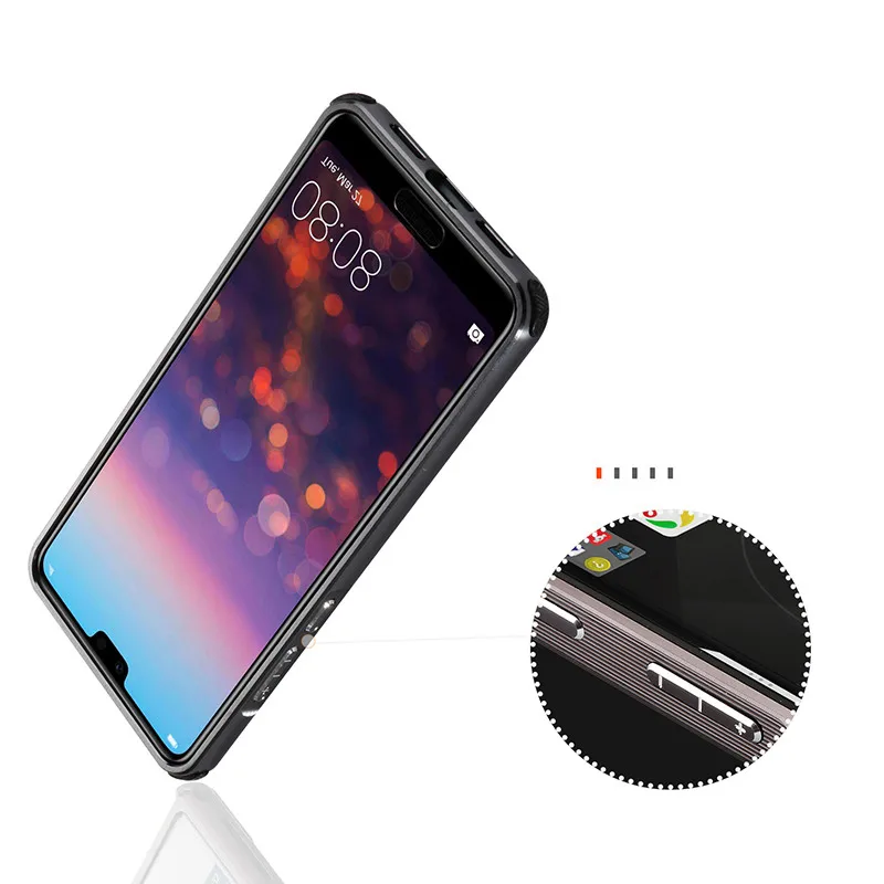 Luxury Carbon fiber Shockproof Aluminum case For Huawei P20 Lite Pro Nova 3E P Smart Metal Frame+ plastic Hard Back Cover Coque | Мобильные