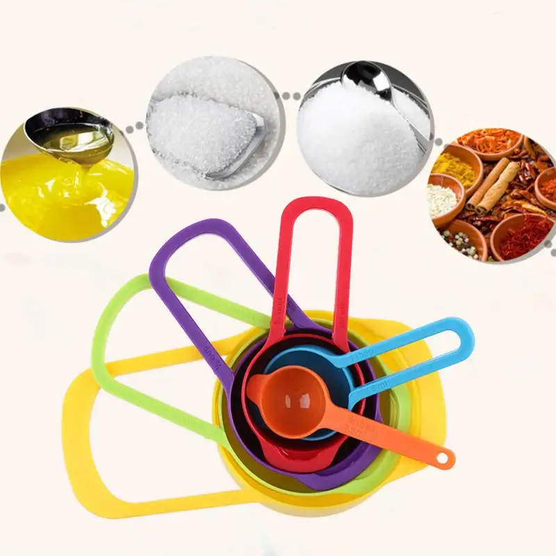 6 шт./компл. Профессиональные Красочные Мерные Ложки Набор Кухня Инструмент