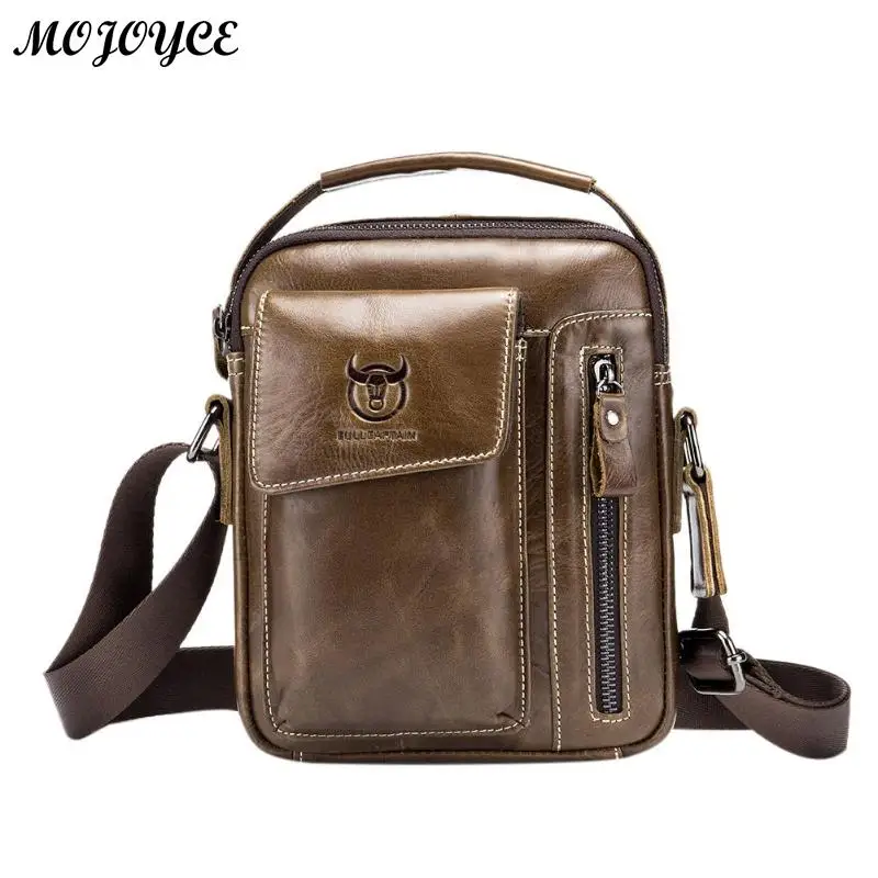 Type B Light Brown Ретро брендовые дизайнерские мужские сумки-мессенджеры кожаные винтажные мужские сумки через плечо для мужчин - Цвет: Type B Light Brown