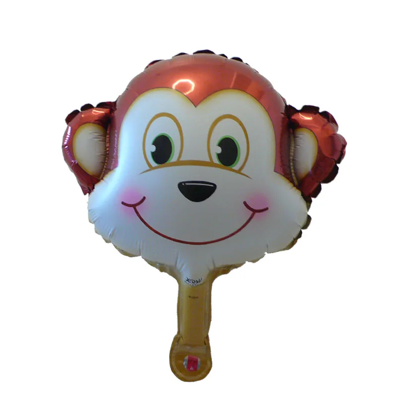 

MMQWEC 6pcs/lot Mini Animal Head Foil Balloons Tiger Zebra Safari Party Balloon Jungle Theme Birthday Party Decor Kids Toys