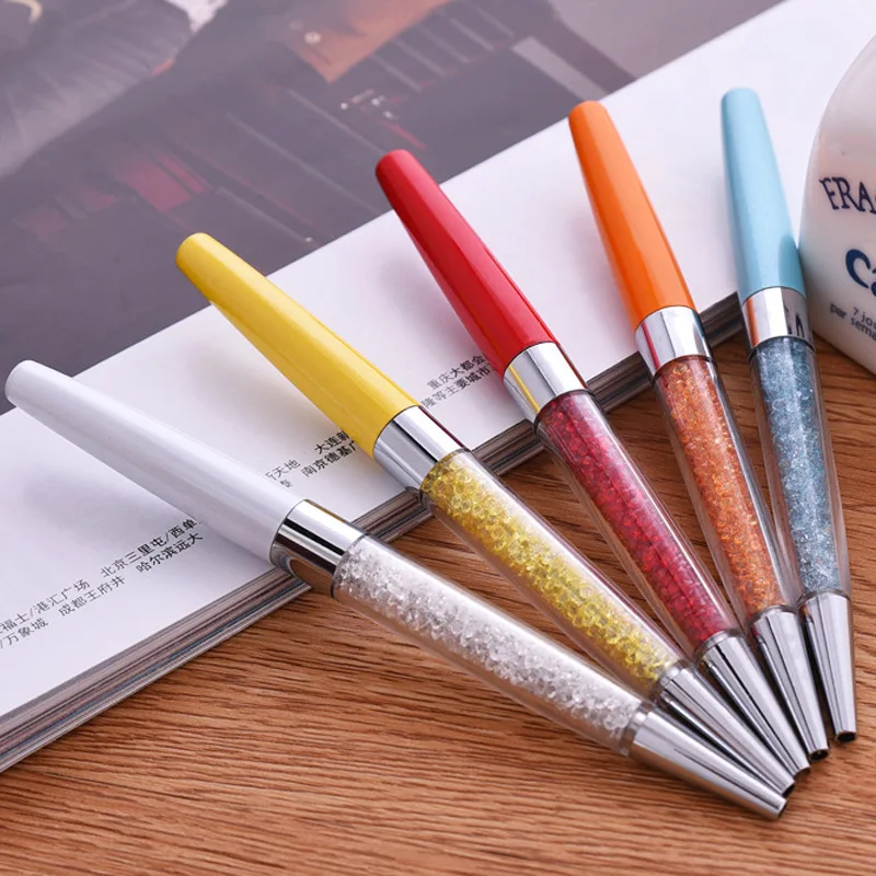 

20pcs Kawaii Crystal Ball Pens Ballpen Fashion Black Ink Diamond Ballpoint Pens Gift Pens For School Stationery Office Supplies