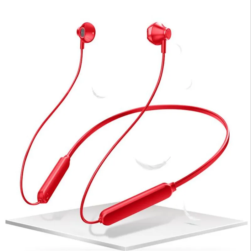 Bluetooth наушники с шейным ремешком беспроводные стерео спортивные микрофоном для